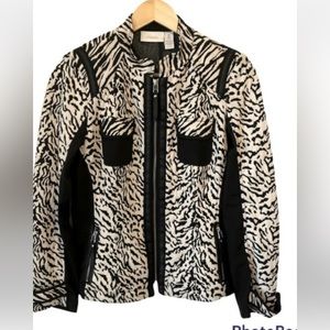 Chico’s animal print stretchy jacket